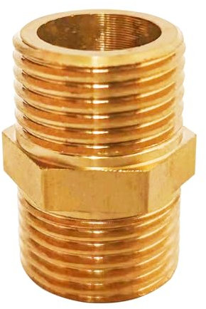 D&DHardware Doppelnippel 3/4 Zoll Messing Außengewinde,Verbindungsstück AG/AG Gewindefitting,Doppelnippel Messing Fittings für Trinkwasser geeignet