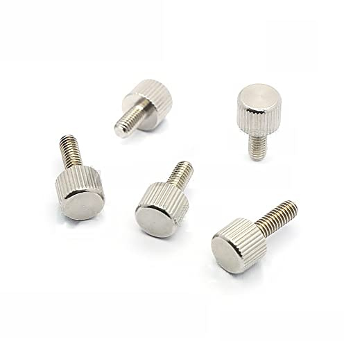 GB835 M3 303 vis à oreilles en acier inoxydable tête moletée vis de réglage manuel longueur 6/8/10/12/14/16/20mm (Color : 5pcs, Size : 14mm)