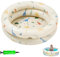 SilverChry Piscina Bebe, Piscina Hinchable, Bañera Hinchable Bebe, Piscinas para Bebe Doble Anillo con Fondo de Burbuja Hinchable de Seguridad, para Jardín,Terraza,Playa,Interiore (Dinosaurios)
