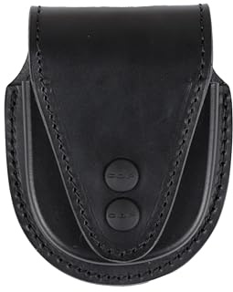 COP 8409 geschl. Handfesselholster für Handfesseln mit Kette & Gelenk, Leder/Feste Gürtelschlaufe für Gürtel