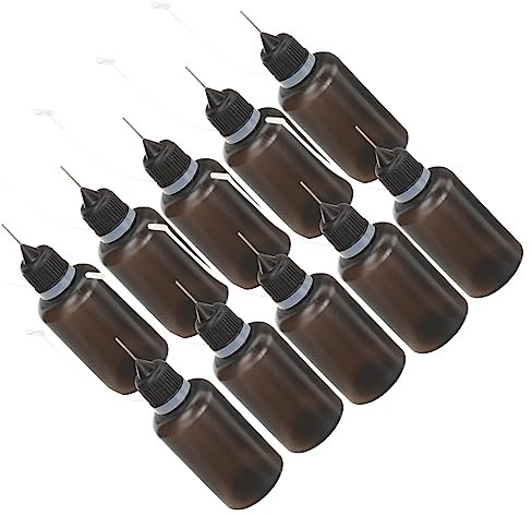 Sewroro 20pcs 30ml Black Ldpe Plastic Needle Tip Applicator Bottles Oil Squeeze Bottles for Machine Oil and Glue, Precision Tip Applicator for Industrial and DIY Use