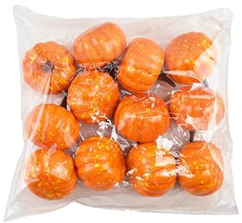 Yeesabella 12Pcs Artificial Fake Pumpkin Set,Autumn Decoration for Thanksgiving Halloween Christmas