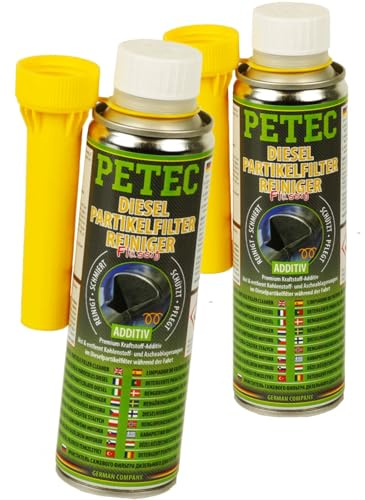 PETEC 2x 80550 Reinigung Ruß-/partikelfilter (600 ml) | 2 x 80550,PETEC DPF Reiniger Flüssig Dieseladditiv, Deckel, Ölfiltergehäuse