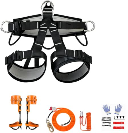 timiland Climbing Tool safety belt,Made of steel High-Strength Polyester,Tree Climbing Non-skid Pedal Fruit Picking for Work Positioning