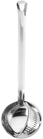 HOODANCOS Mestolo per Zuppa in Acciaio Inox 304 Foro Fine ad Alta Densità Cucchiaio da Cucina Smontabile Manico Lungo Utensile per Filtrare Olio e Scolare Alimenti per Casa Ristorante e