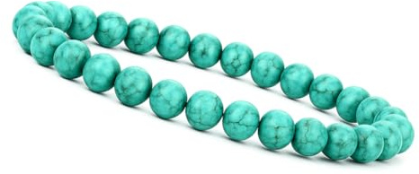 Unique Gems Türkis Damen Perlenarmband 6mm – Naturstein Kristall Armband elastisch – Handgefertigtes Heilstein & Energiearmband – Made in Germany