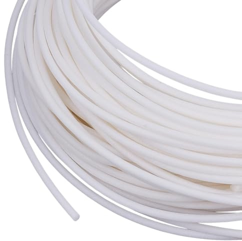 CABODYALS Strisce di Rifinitura per Mobili in Tubo di Eva Bianco da 30 m e 3mm Durevoli per Tappezzeria Riempitivo Solido Cordoncino in Plastica per Cucire Realizzare Tende per Divani Forniture