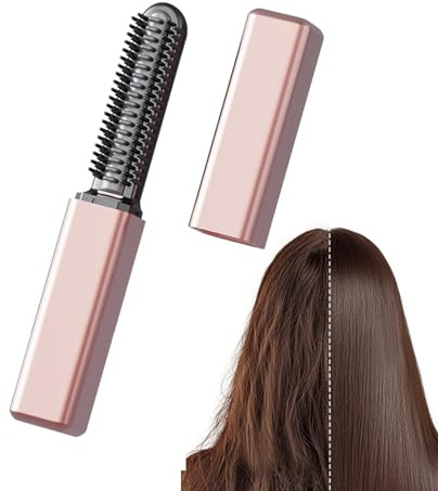 Plancha Para El Cabello Portátil Peine Recargable Portátil Sin Cable | Herramientas De Peinado Para Diario en Casa, Salón, Bodas, de Novia, Vacaciones, Verano, Spa y