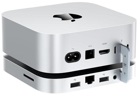 Mate Mini-B 80Gbps Mac mini M4 Dock & Stand, fino a 8TB NVMe SSD Expansion, porta PD3.0, lettore di schede SD4.0, 2.5G LAN, 2* USB-A 5Gbps per laptop/PC desktop/mini PC