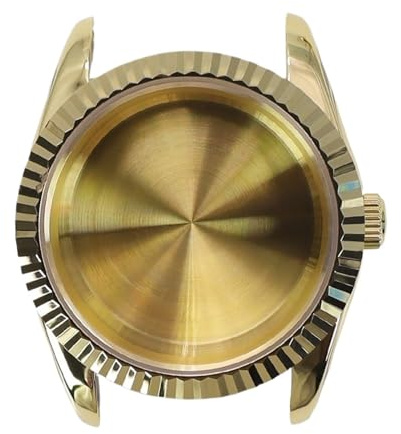 1 st 36 mm vattentät klockfodral och rem med glidspänne for Miyota 8215 Movement Safirglas(NO.56 Solid Back B)