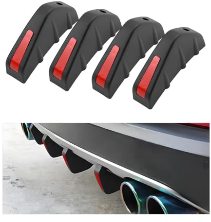 TAOCHIHUO 4 Stück Heckstoßstangen Diffusor für Opel Corsa C Corsa D Corsa E Corsa F, Spoilerlippe Heckansatz Heckspoiler Kratzfestes Schützen Abdeckung Stoßfestes ABS