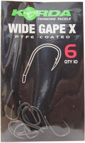 Korda Wide Gape X Karpfenhaken, Weitschenklig, Beschichtet.