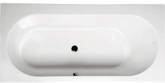Raumsparwanne ASTRA L 165x80cm, Ausführung Links, mit Wannenfüssen