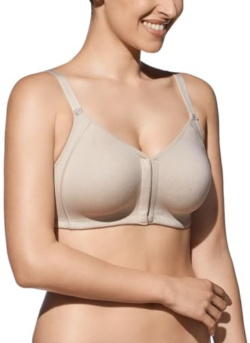 Selene, Reggiseno Donna in Cotone Traspirante, Senza Ferretto e Imbottitura, Collezione Blanca, Colore Terra, Taglia 4C