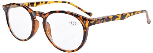 Eyekepper Oval Rund Federscharniere Lesebrillen Schildkröte Rahmen+0.75