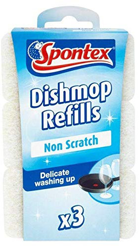 Spontex Non Scratch Dishmop Recharges 3 par lot