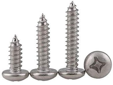 Acero inoxidable, cabeza semicircular, cabeza plana grande, tornillo de rosca empotrado en cruz, tornillo de cabeza redonda grande-M4 * 8 (20 piezas)