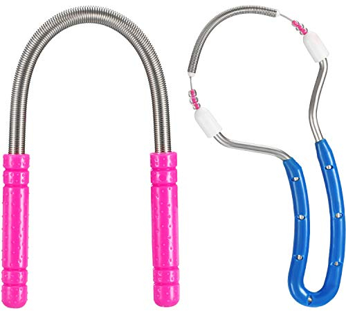 2 Stücke Spring Gesicht Haarentferner Handbuch Epilierer Frühlings Gesichts Haar Roller Einfädeln Epilierer Werkzeuge für Gesichtshaarentfernung Versorgung