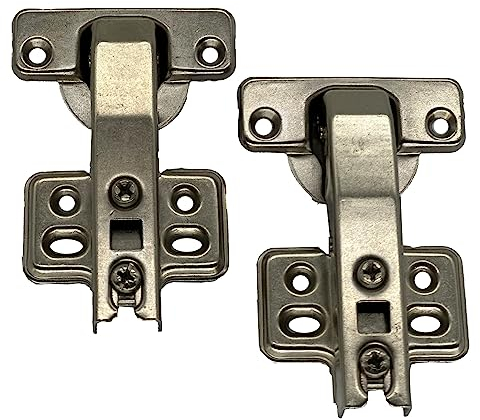 [2 Stück] Schrankscharniertür 180-Grad-Scharnier 90-Grad-Schrankeckentür weich schließendes Scharnier [4 Löcher]