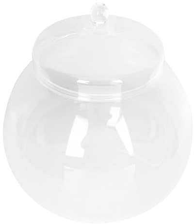 Operitacx Glasbehälter Mit Deckel 7.09X5.91X5.91 Zoll Ökologische Pflanzenflasche Mikrolandschaft Terrarium Für Wohnzimmer Schlafzimmer Badezimmer DIY Moos Pflanzen Dekoration