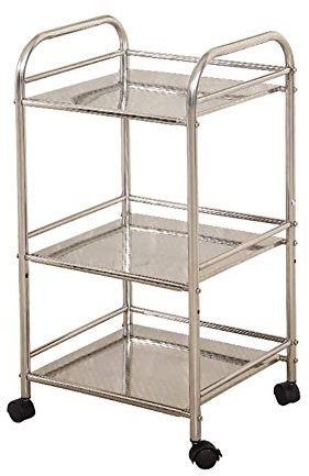 AUNEVN Movable Trolleys Lagers Rack Serving Cart Medizinisches Wagen Tool 3 Tier Medizinischer Geräte Rollwagen, Schönheitssalon -Trolley Mit Universellem Bremsrad, Perfekt Für Krankenhaus-/Zahnklin