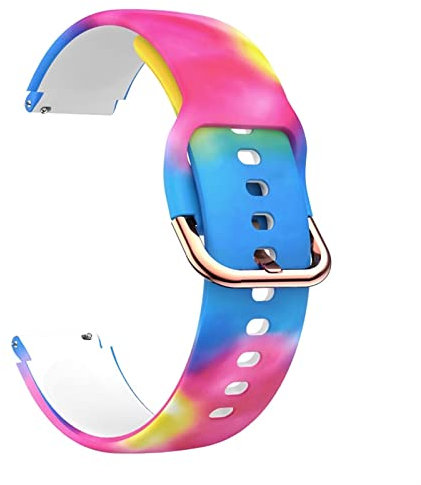 FACDEM 18 mm Smartwatch-Armband für Garmin Venu 2S/Vivoactive 3S 4S Silikon-Armband Ersatzarmband Zubehör für Active S Armband, 18mm Universal, Achat