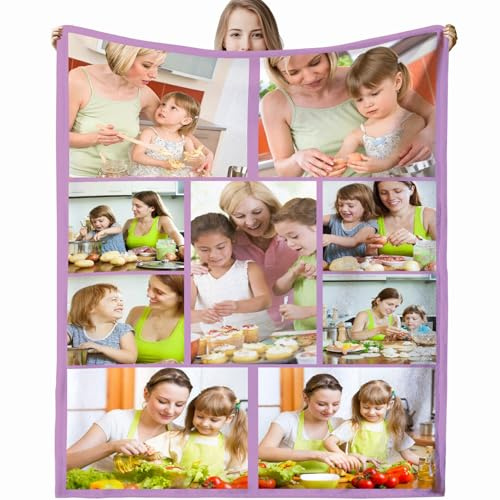 VICVIK Personalisierte Decke,Decke mit Foto Personalisiert Decke mit Foto, Fotodecke mit Eigenem Personalisierte Geschenke fur Freundin,Mama,Papa