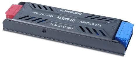 SUCIKORIO 24V Netzteil LED Trafo 200W Transformator AC 230V auf DC 24V 200W 8,3A Schlank Konstante Spannung LED Treiber Netzteil 24V Ultra Dünn Niedervolttrafo für LEDs Streifen, Innen