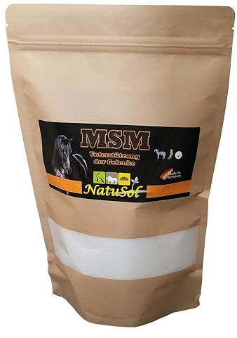 NatuSol MSM für Pferde - Unterstützung der Gelenke - Organischer Schwefel 750g