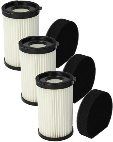 vhbw 3x Filtres à lamelles compatible avec Cecotec Conga Thunderbrush 560 aspirateur à main, balai électrique - Incl. filtre éponge