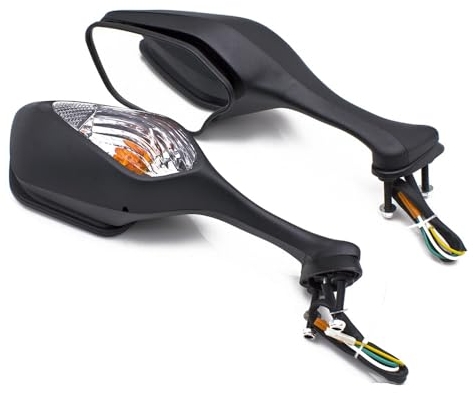 KSHSAA Für Hon&da CBR1000RR CBR 1000RR 2010–2012 VFR1200 VFR1200 2008–2013 1 Paar Motorradspiegel Mit Blinkern Spiegel (Farbe : Schwarz)