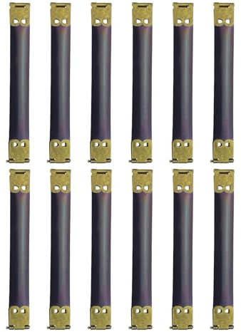 QUARKZMAN 12Pcs Marco Flexible Interno de Metal, 11cm/4.3 Marco de Monedero con Cierre de Beso, Bisagras para Bolso, Clip para Cartera, Manualidad, Costura, Fabricación de Monederos, Bronce