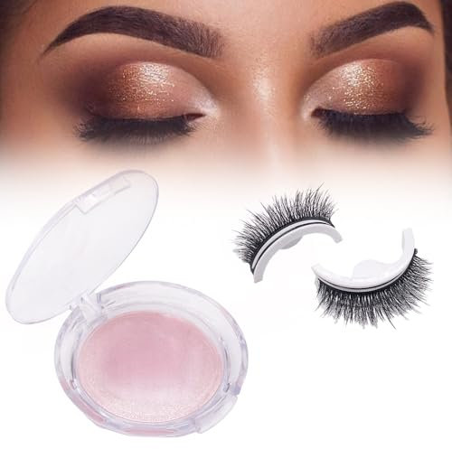 Wiederverwendbare Selbstklebende Wimpern,Magnetische Wimpern Natürlicher Look,Künstliche Wimpern Extensions Magnetisch,die Weder Kleber Noch Eyeliner Benötigen (3DF009 Dick)