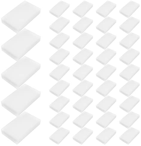 Agwuoetr Magic Cleaning Sponges Eraser, Household Sponge Eraser Cleaner Foam Cleaning for Kitchen, Furniture, Car, Leathe (50 Pack)