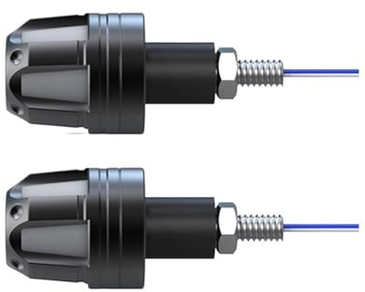 WPIGRBMD Motorrad Lenkerenden 2Pcs 12V Motorrad l-e-d Lenker Ende Blinker Licht Blink Griff Grip Bar Blinker Seite Marker Ecke Lampe Beleuchtung
