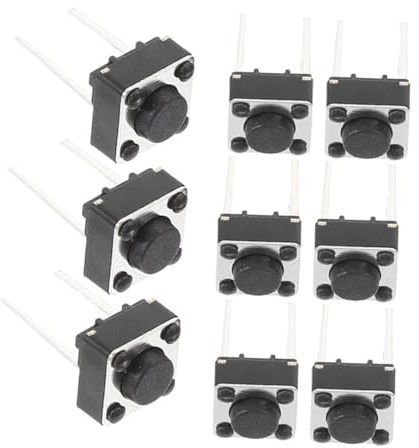 CANIGHT 100Pcs Momentary Push Button Switches for Breadboard Pcb Compact Tactile Electronic Button for DIY Projects and Electronic Devices
