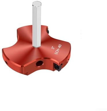 CYRENT 4 Inch PVC Pipe Reamer with Triple Blade, Pipe Fitting Saver and Expander, Compatible with Standard Drills, Multi Size Plumbing Tool for PVC, CPVC, ABS Pipes (Red)(3)