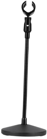 Luwecf Mikrofonstativ Flexibles Schwanenhals Stativ Stabiles Tischmikrofonstativ mit Klemme für Podcast Büro Studio Bühne für Vorträge Live Streams, 13cmx25cm