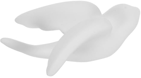 DECOMELODY Hängende Schwalben Wanddekoration aus Keramik, Weiß, Klein | Realistisches Design, Minimalistischer Stil, Kunstvolle 3d-form, für Schlafzimmer und Innenräume