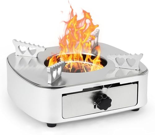Jekero Spirit Cooker, Portable Camping Stove for Indoor Outdoor Use, Stainless Steel Compact Alcohol Cooker, Alcohol Stove, Spirit Stove for Cooking, Camping, Trekking, Garden, Picnic