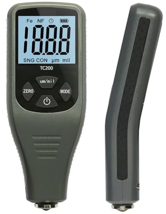 Misuratore di spessore del rivestimento, misuratore della vernice for auto, pellicola LCD retroilluminato Alta sensibilità(GREEN)