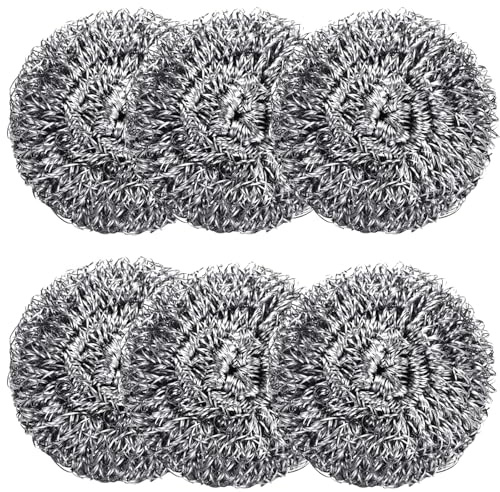 4 Pcs Stainless Steel Scouring Pads,Stainless Steel Kettle Descaler Balls,Heavy Duty Wire Scourers for Kitchen Cleaning – Reusable Lime Scale Remover for Kettles, Coffee Makers & Boilers (4, 7CM)
