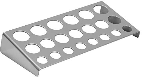 Yinhing Portabicchieri per Pigmenti Supporto per Tappo Inchiostro Professionale a 23 Fori in Acciaio Inossidabile Organizzatore Durevole per Artisti Argento 13 Cm
