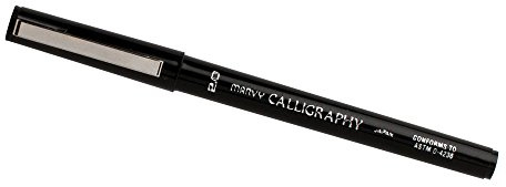JAM PAPER Calligraphy Pens - 2.0 mm - Black - Sold Individually