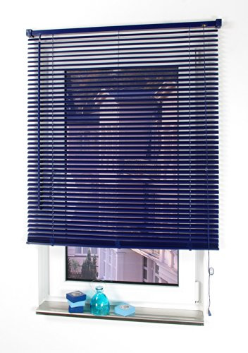 Liedeco Jalousie für Türen, 220 cm Länge, Kunststoff-Jalousie orientblau B 120 cm