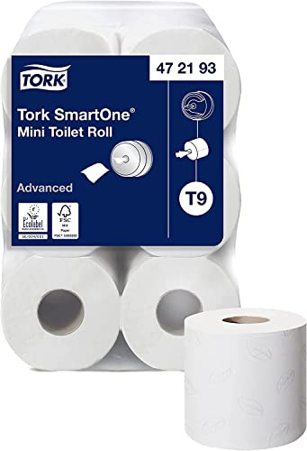 Tork SmartOne Mini papier toilette rouleau blanc T9, Advanced, 2 plis, 12 x 620 feuilles, 472193