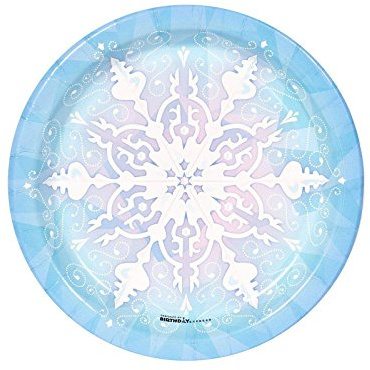 Birthday Express Snowflake Winter Wonderland Christmas Party Supplies - Dessert Plates (8)