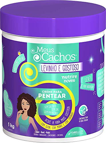 Novex - My Curls Super Curly Leave-In Conditioner - Balsamo per Capelli Ricci - Con Mirtillo Rosso e 7 Oli Naturali, Oliva, Argan, Ojon, Monoi, Cocco, Shea e Moringa - Flacone 1 kg