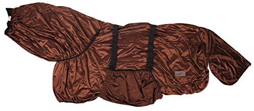QHP Ekzemdecke für Friesen + großrahmige Pferde Hals großer Bauchlatz braun (165 cm)