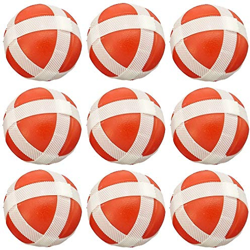 Land-Haus-Shop 9 Stück Ersatzbälle (Klett) Klettscheibe Soft Dart Wurfspiel Zielscheibe und andere Klett Spiele